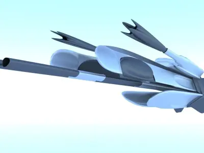 Spaceship Sci-fi Destroyer 3D 3D model