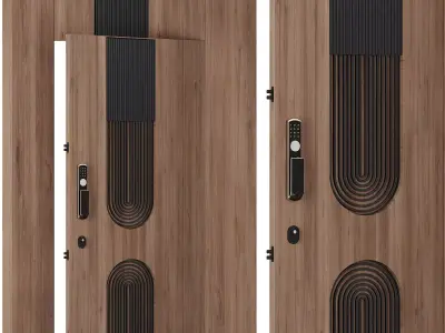 Entrance door set186 3D model