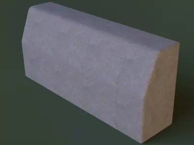  Curbstone  Border Low-poly 3D model