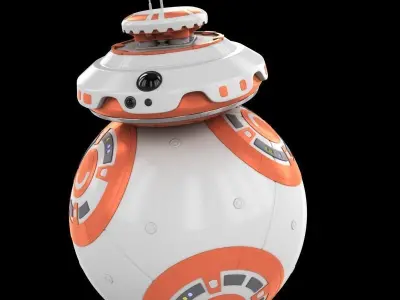 BallDroid orange and bb - robot 3D model