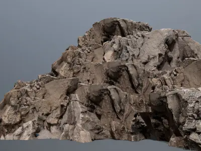Mountain Low-poly 3D model 12