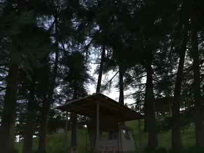 Tenda isi 4 orang 3D model