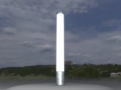 Street Light 10 Galvanized 180mm Low-poly 3D model