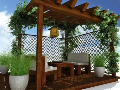 Pergola Garden 3D model