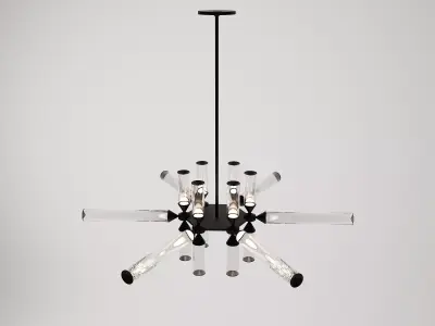Gabriel Scott Kaleidoscope 12 Geometric Glass Chandelier Model 3D model