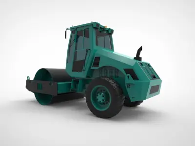 asphalt roller  3D model