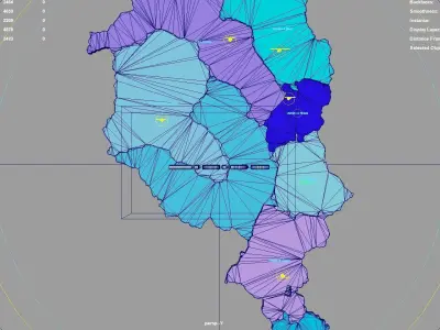 Ticino  Switzerland map region geography political geographic 3D model
