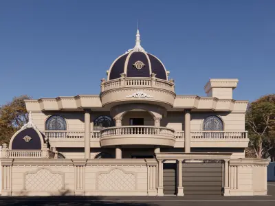 Classic Villa 3D model 2