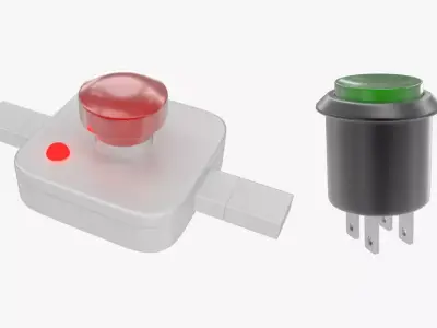 Pushbutton Switches Collection 3D model
