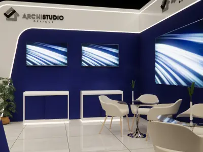 Exhibition booth design 3D model 5m x 4m 3D model