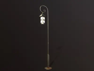 Lantern outdoor PBR low poly game ready Low-poly 3D model