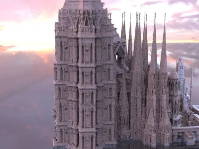 Atlantean Temple structure holly  3D model 3D model