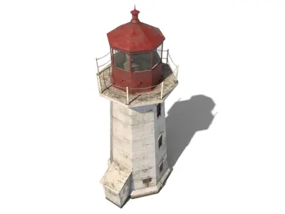 Lighthouse Low-poly 3D model 14