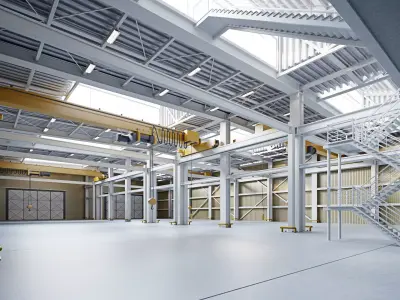Warehouse Interior - Exterior  3D model