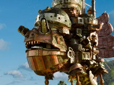 Howls Moving Castle Fully Custom Rigged Studio Ghibli 3D Model  3D model