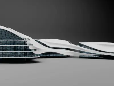 Organic architectural building 03 3D model