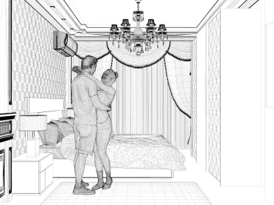 Interior BedRoom 3D model purchase
