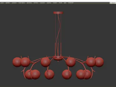 Corbett Chandelier Low-poly 3D model