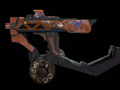 concept  gun Low-poly 3D model