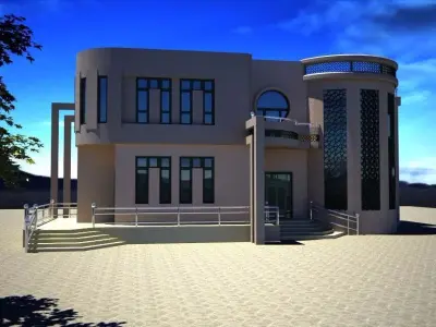 Modern Villa Design Project A119 3D Model Render 3D model
