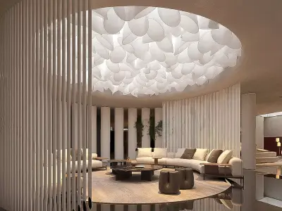 Sales office lobby interior decoration 3D model