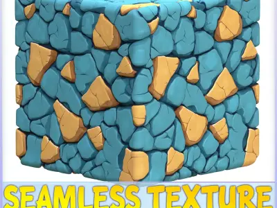 Stylized Stone Floor Seamless Texture Texture 12