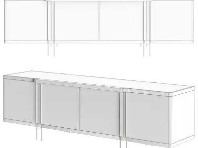 Doral Sideboard Low-poly 3D model