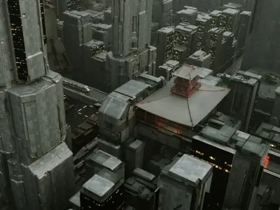 Mega Futuristic City 3D model