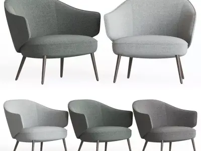 Charlotte chair Armchairs BoConcept 3D model