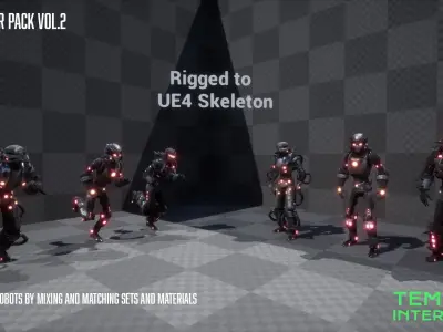 Mecha Mixer Pack Vol 2 Low-poly 3D model