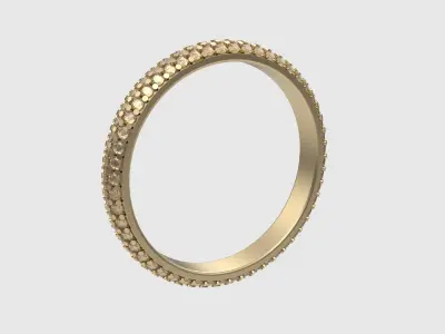 Triple Row Pave Eternity Ring JDBCo 3D print model