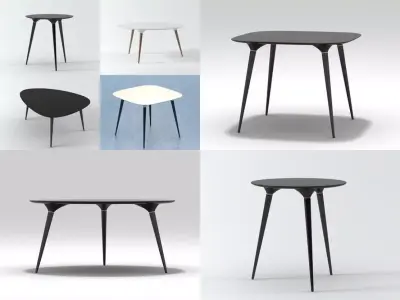 Icicle table series 3D model