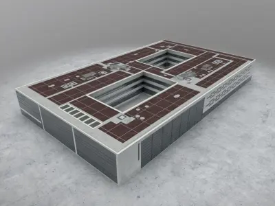 EDDB Technical Building 5 Low-poly 3D model