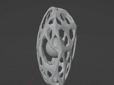 Artifact wall light with hole in middle Free low-poly 3D model