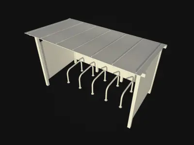 Bike Shelter Highpoly 3D model