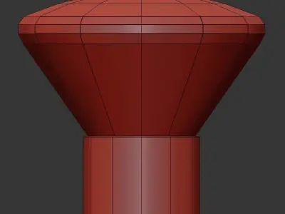 Muffins table lamp - wood and glass 3D model