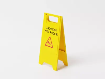 WET FLOOR SIGN 3D model