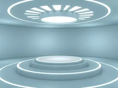 Sci Fi Room Low-poly 3D model 30