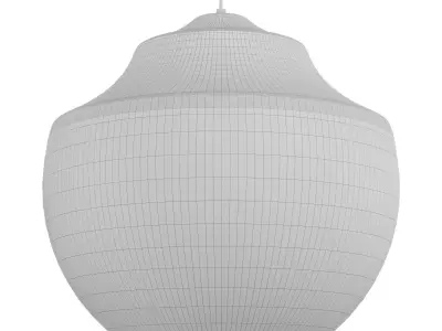 Hanglamp Beau van netstof in cremekleur - Hanging lamp 3D model