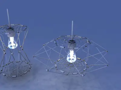 cage adjustable light fixture 3D model