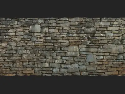 Stonewall scanned Low-poly 3D model