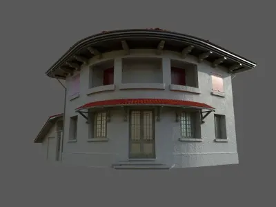 French Post Office 3D model