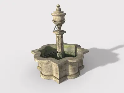 Ancient Public Fountain 3D model