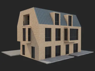 Brick House 9 3D model