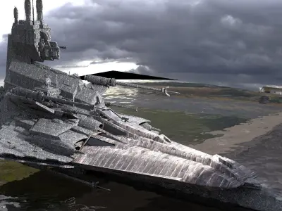 WARSHIP - Cruiser Speeder 7  3D model
