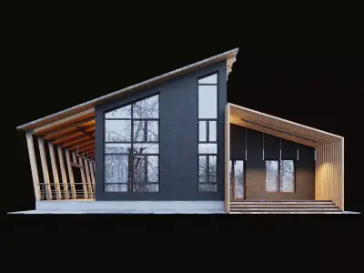 Modern cottage  3D model