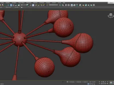 Augustus Chandelier Low-poly 3D model