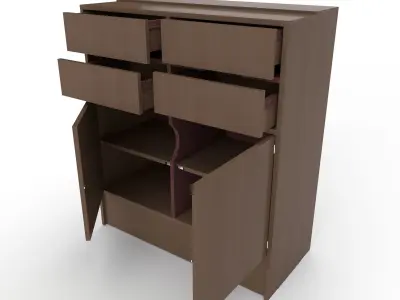 commode 15 Low-poly 3D model