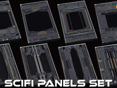 SciFi Panels set 3D model