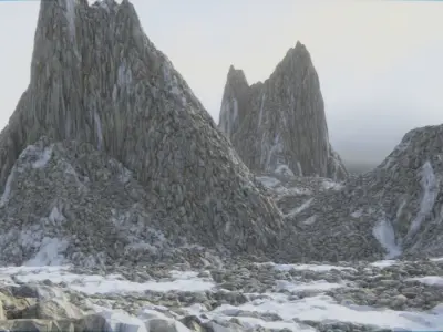 Landscapes 1 - Snowy Mountain 1e 3D model